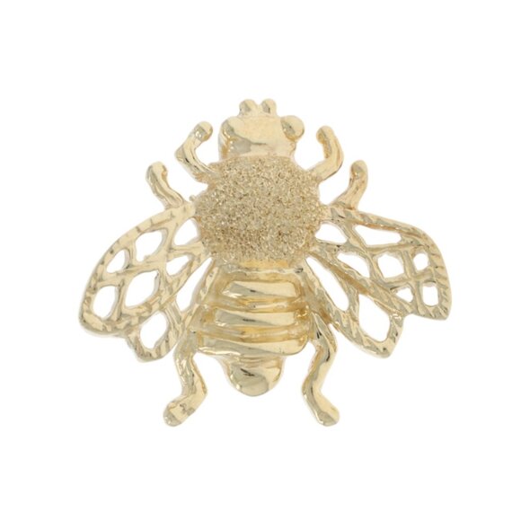Yellow Gold Bumblee Bee Brooch 14k Inscect Pin - Picture 1 of 4